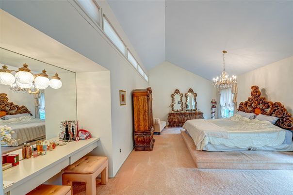 Bedroom, Chandelier, Interior