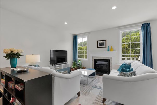 Fireplace, Interior, Living room, Recessed Lighting