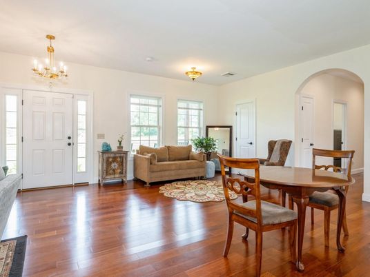 Chandelier, Dining room, Interior, Living room, Wood Texture Flooring