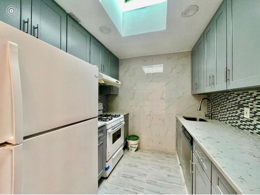 Interior, Kitchen, Marble, Marble Walls, Wood Texture Flooring