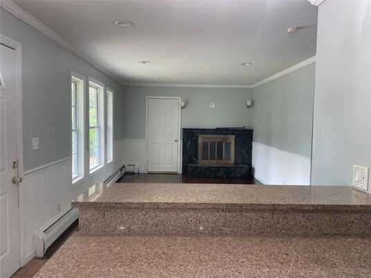 Empty room, Fireplace, Interior, Recessed Lighting
