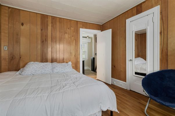 Bedroom, Interior, Wood Texture Flooring, Wooden Walls