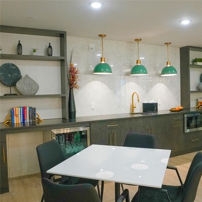 Dining room, Interior, Pendant Lights, Recessed Lighting