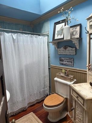 Bathroom, Interior, Wood Texture Flooring