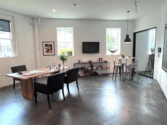 Dining room, Interior, Pendant Lights, Recessed Lighting, Stone Walls