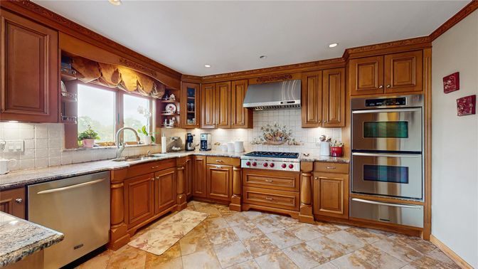 Interior, Kitchen, Recessed Lighting, Stainless Steel Appliances
