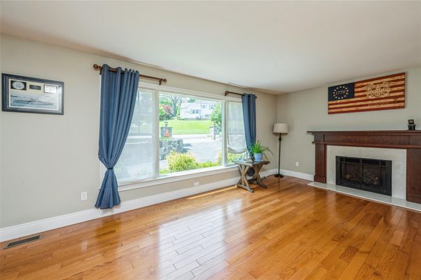 Empty room, Fireplace, Interior, Wood Texture Flooring
