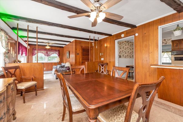 Dining room, Interior, Wooden Walls