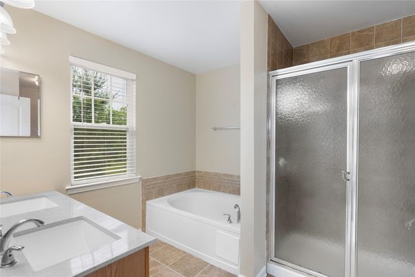 Bathroom, Dual Sink Vanities, Glass Shower, Interior