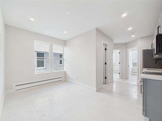 Empty room, Interior, Kitchen, Recessed Lighting