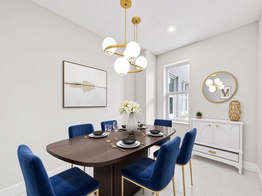 Dining room, Interior, Pendant Lights, Recessed Lighting