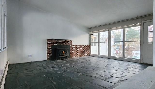 Empty room, Fireplace, Interior