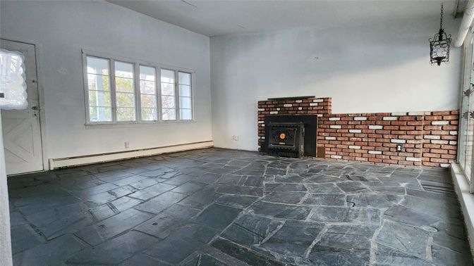 Empty room, Fireplace, Interior