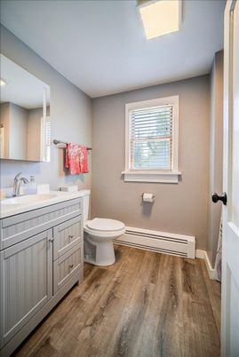 Bathroom, Interior, Wood Texture Flooring