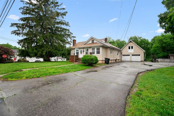 Attached, Backyard, Detached Garage, Exterior, Facade, Cape Cod