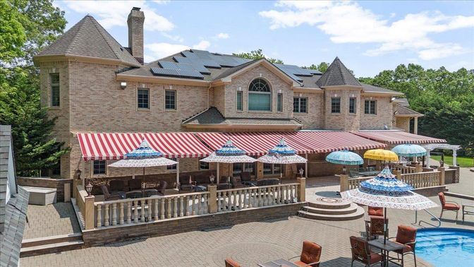 Exterior, Facade, Brick Facade, Pool, Solar Panels, Queen Anne Victorian