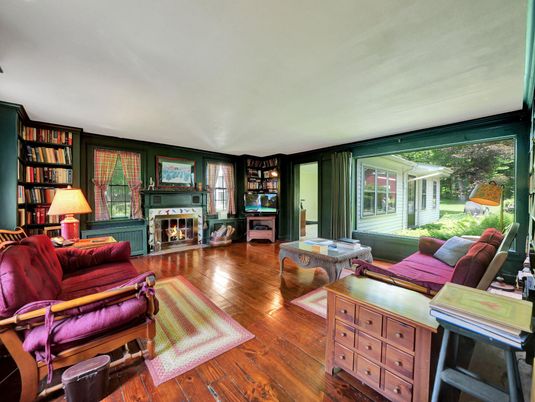 Fireplace, Interior, Living room, Wood Texture Flooring