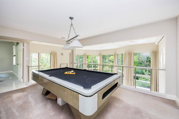 Billiard Table, Game Room, Interior, Pendant Lights