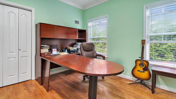 Home Office, Interior, Wood Texture Flooring