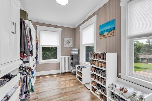 Fireplace, Interior, Recessed Lighting, Walk-in Closets, Wood Texture Flooring