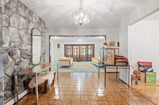 Interior, Pendant Lights, Stone Walls