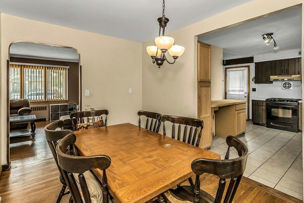 Dining room, Interior, Kitchen, Pendant Lights, Wood Texture Flooring