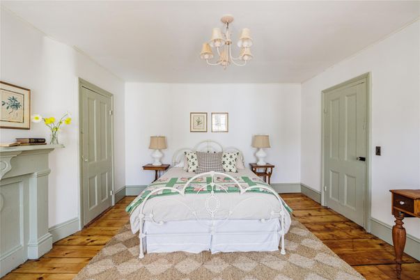 Bedroom, Chandelier, Interior, Wood Texture Flooring