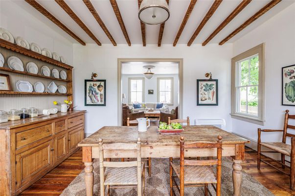 Dining room, Interior, Living room, Wooden Beams, Wood Texture Flooring