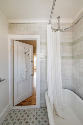Bathroom, Interior, Wood Texture Flooring