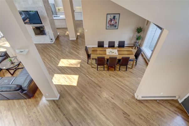 Dining room, Interior, Wood Texture Flooring