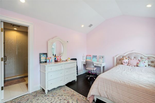 Bedroom, Home Office, Interior, Recessed Lighting, Wood Texture Flooring