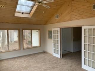 Empty room, Interior, Wooden Ceilings, Wooden Walls