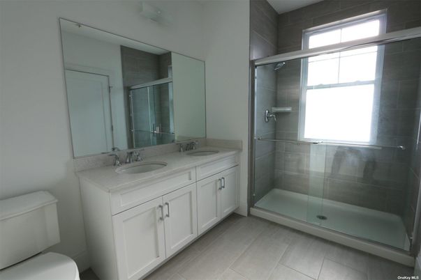 Bathroom, Dual Sink Vanities, Glass Shower, Interior