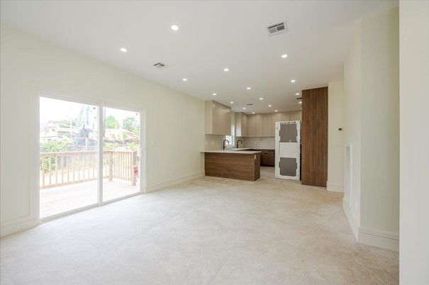 Empty room, Interior, Kitchen, Recessed Lighting