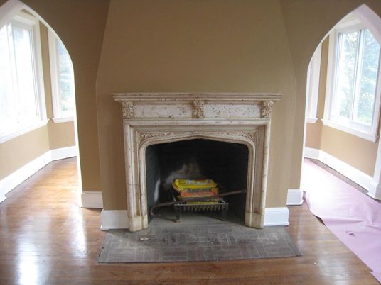 Fireplace, Interior, Wood Texture Flooring