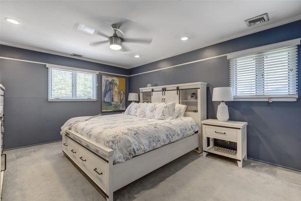 Bedroom, Interior, Recessed Lighting