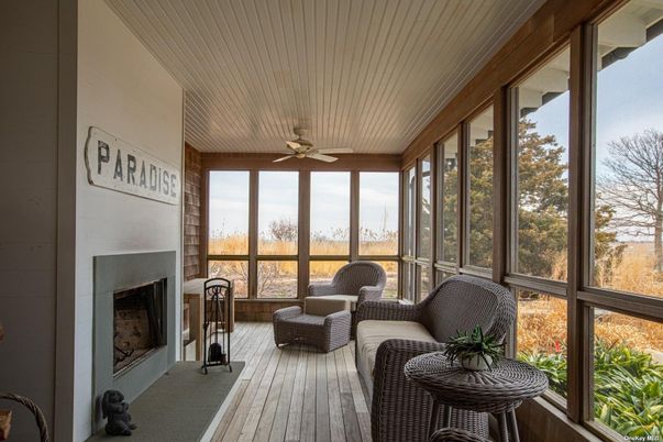 Fireplace, Interior, Sun Room