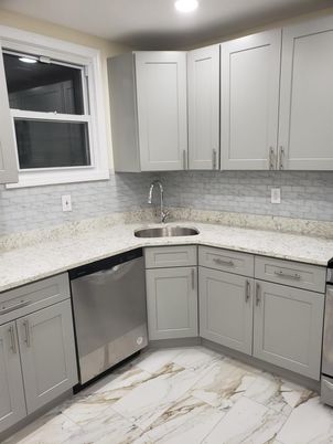 Interior, Kitchen, Marble, Recessed Lighting