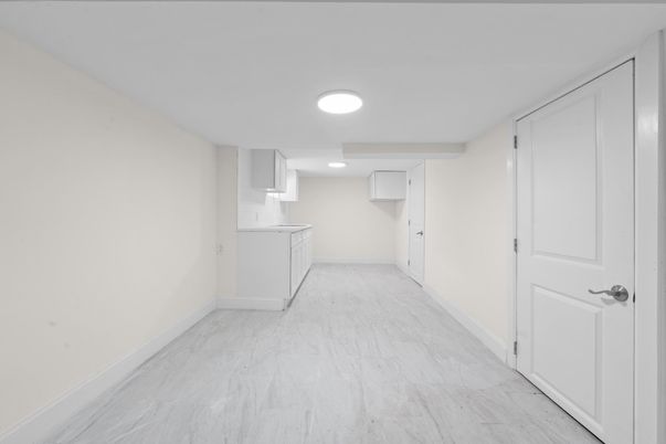 Empty room, Interior, Kitchen, Marble, Recessed Lighting