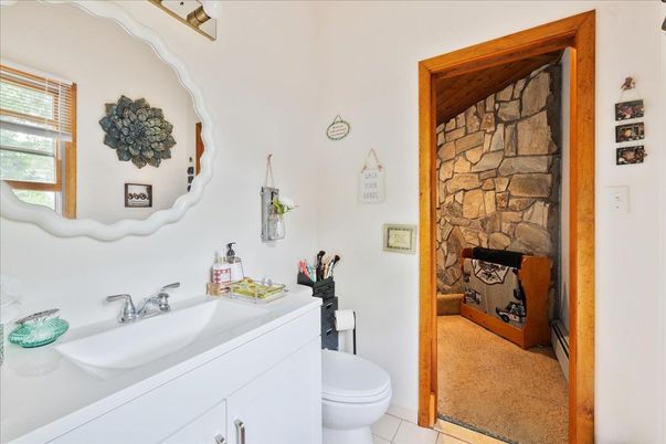 Bathroom, Fireplace, Interior