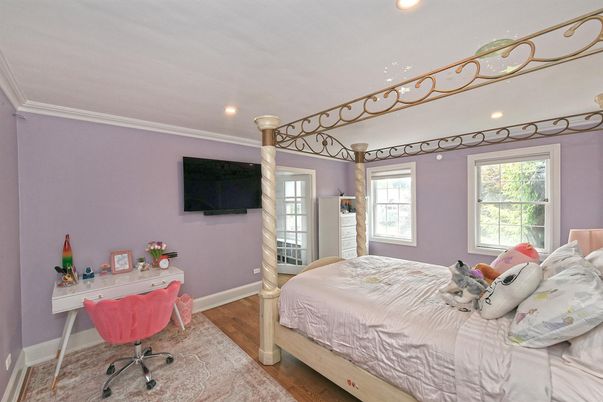 Bedroom, Home Office, Interior, Recessed Lighting, Wood Texture Flooring