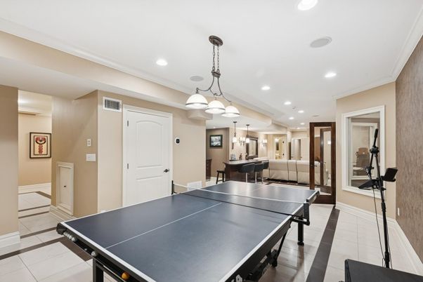 Game Room, Interior, Pendant Lights, Recessed Lighting