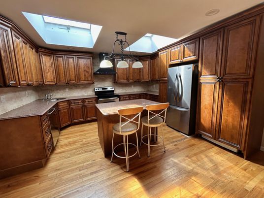 Interior, Kitchen, Wood Texture Flooring