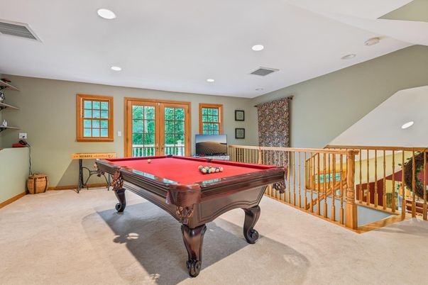 Billiard Table, Game Room, Interior, Recessed Lighting