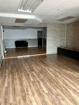 Empty room, Interior, Stone Walls, Wood Texture Flooring