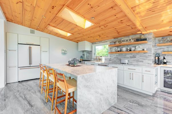 Interior, Kitchen, Marble, Wooden Ceilings