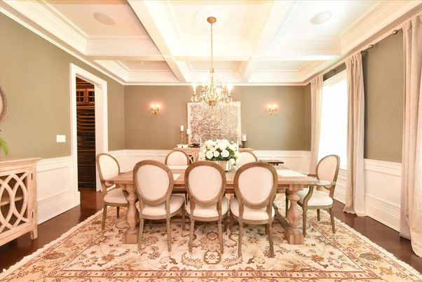 Chandelier, Dining room, Interior, Wood Texture Flooring