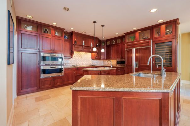 Interior, Kitchen, Pendant Lights, Recessed Lighting, Stainless Steel Appliances