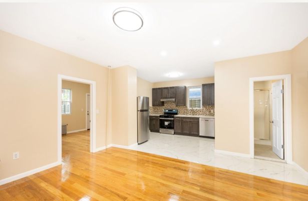 Interior, Kitchen, Marble, Stainless Steel Appliances, Wood Texture Flooring