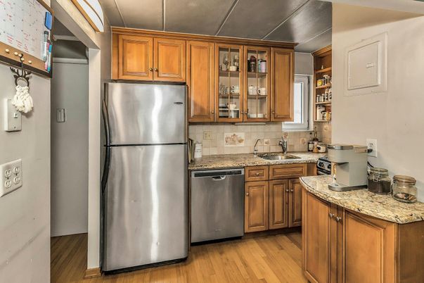 Interior, Kitchen, Wood Texture Flooring